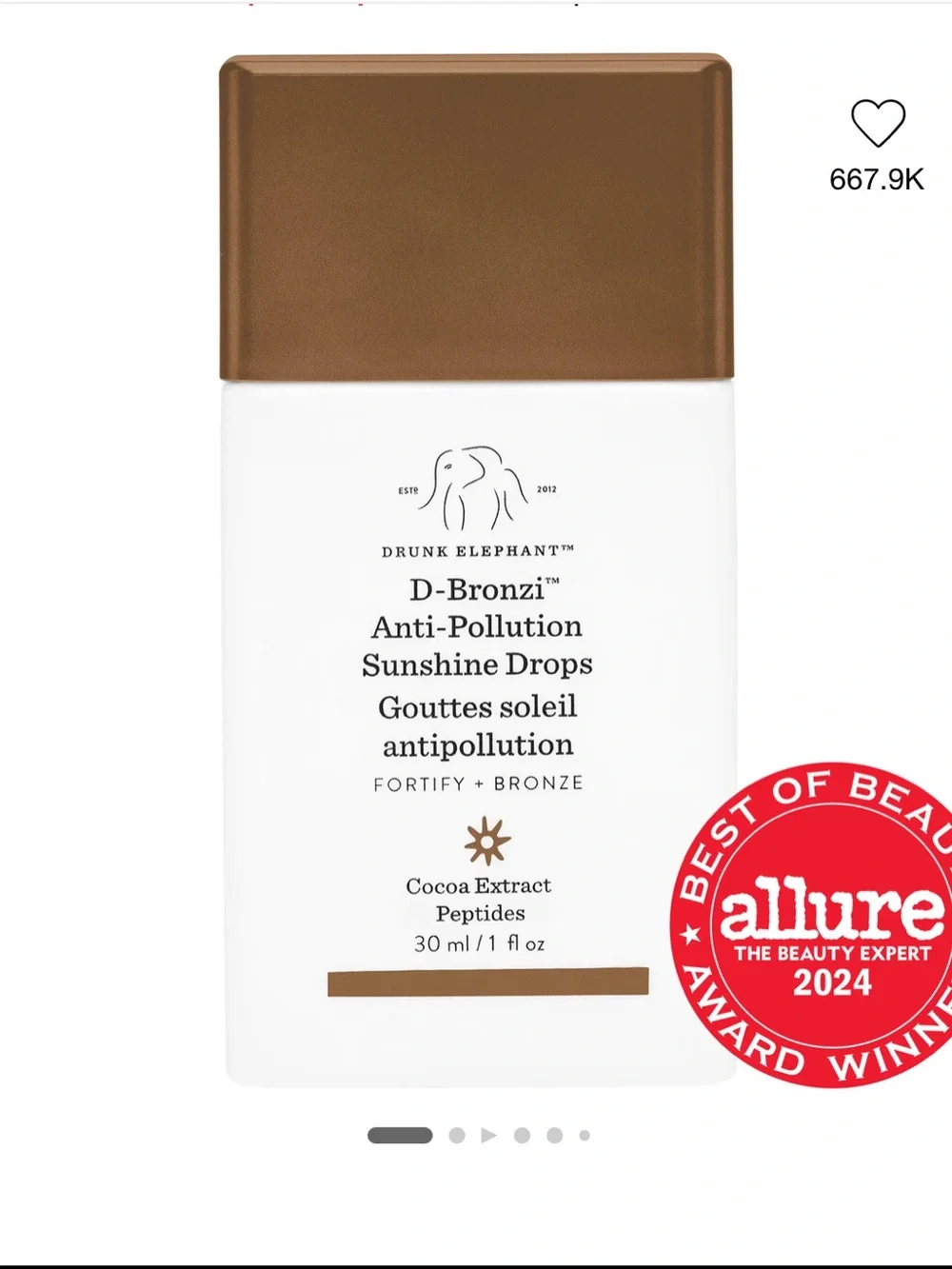 Drunk Elephant D-Bronzi Anti-Pollution Sunshine Drops